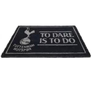 Tottenham Hotspur FC To Dare Is To Do Door Mat (One Size) (Black) - Black