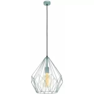 Hanging Ceiling Pendant Light Mint Wire Cage 1x 60W E27 Hallway Feature Lamp