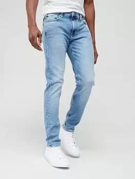Calvin Klein Jeans Slim Taper Fit Jeans - Light Denim, Light Denim, Size 32, Length Regular, Men