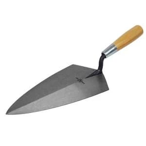 Marshalltown 19 Philadelphia Pattern Brick Trowel Wooden Handle 12in