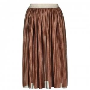 Vila Vikajsa Midi Skirt - Toffee/Copper