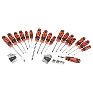 Draper 44 Piece Screwdriver - Hex Key and Bit Set with Stand
