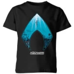 Aquaman Deep Kids T-Shirt - Black - 11-12 Years