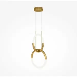 Maytoni Maytoni Node Modern 2 Light Integrated LED Pendant Ceiling Light Gold 3000K