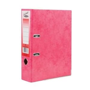 Concord A4 Contrast Lever Arch File Laminated Capacity 80mm Raspberry Pack 10