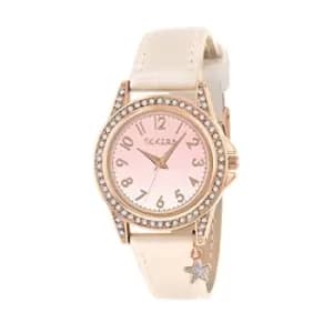 Tikkers Iridescent Strap Rose Gold Stone Set Watch TK0203