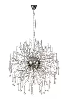 Dimmable Ceiling Pendant, 40 x 3.4W LED, 3000K, 10500lm, Polished Chrome