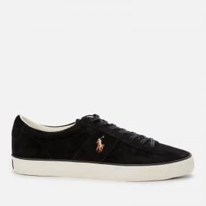 Polo Ralph Lauren Mens Sayer Vulcanised Low Top Trainers - Black - UK 10