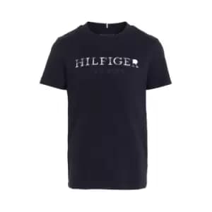 Tommy Hilfiger Hilfiger Logo Tee S/S - Blue