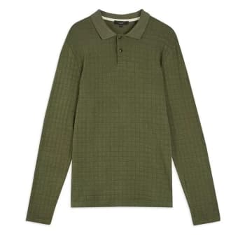 Ted Baker Chaser Textured Polo Shirt - Khaki