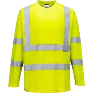 Portwest Long Sleeved Class 3 Hi Vis T Shirt Yellow 3XL