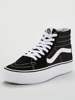 Vans Sk8-Hi Platform - Black/White, Size 6, Women