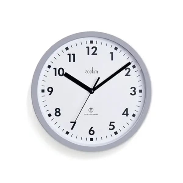 Acctim Nardo Radio Controlled Wall Clock 200mm Grey 74667