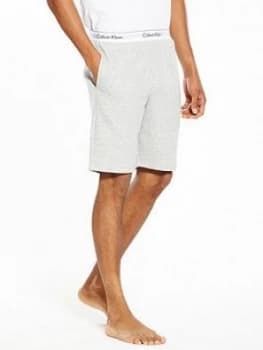 Calvin Klein Branded Waist Lounge Shorts - Grey Heather