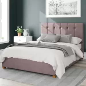 Aspire Hepburn Ottoman Storage Bed Velvet Blush Small Double
