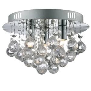 Searchlight Lighting Collection Fern 3-Light Flush Ceiling Light