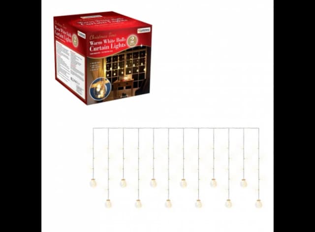 Christmas Workshop 2x0.8m 108 LED Curtain Lights - Warm White 71625