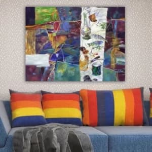 290633840_70100 Multicolor Decorative Canvas Painting