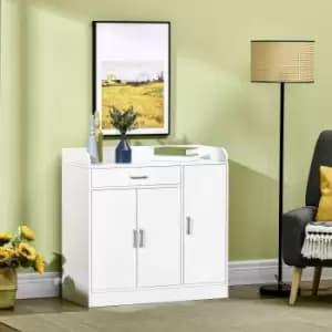 Homcom Modern Sideboard With Storage Cabinet Floor Cupboard White