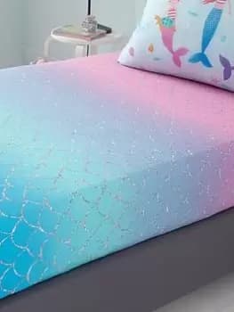 Catherine Lansfield Mermaid Pink Fitted Sheet - Db