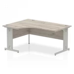 Impulse Cable Managed 1600 Left Hand Crescent Desk Grey Oak
