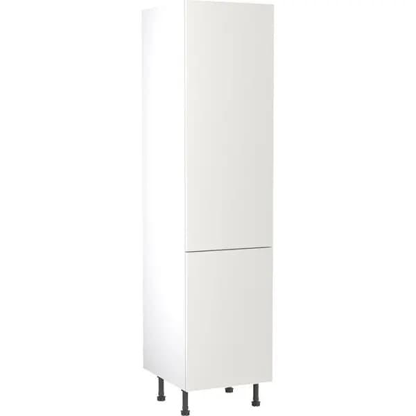 Kitchen Kit Flatpack Slab Kitchen Cabinet Tall Larder Unit Super Gloss 500mm in White MFC