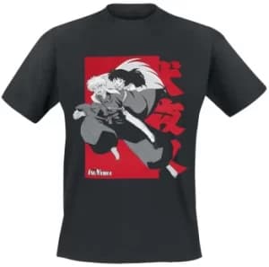 InuYasha Kagome On Inuyasha T-Shirt black