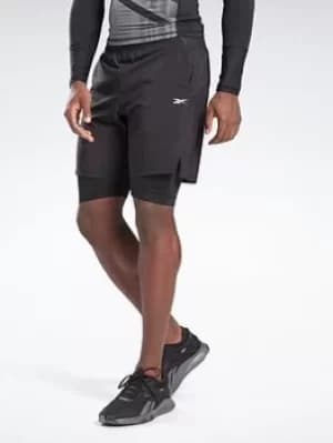 Reebok Epic Two-in-one Shorts, Black Size M Men