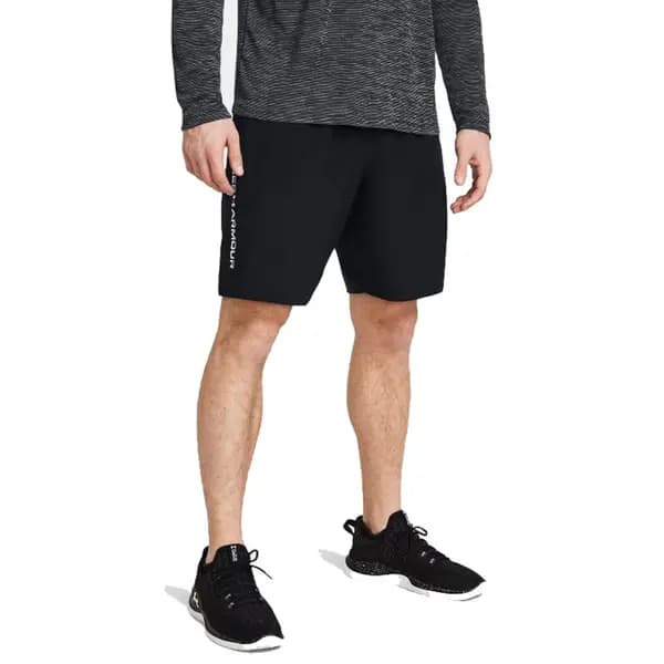 Under Armour Mens Woven Wordmark Sports Shorts L - Waist 34-36' (86.4-91.4cm) Black White 1383356-001-L
