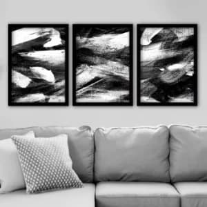 3SC198 Multicolor Decorative Framed Painting (3 Pieces)
