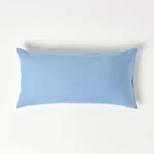 Blue Continental Egyptian Cotton Pillowcase 200 Thread Count, 40 x 80cm - Blue - Blue - Homescapes