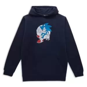 Sonic The Hedgehog Thumbs Up Kids Hoodie - Navy - 11-12 Years