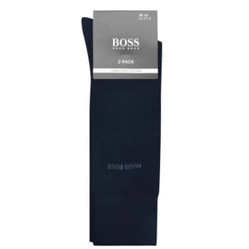 BOSS Two Pack Soft Cotton Socks - Blue