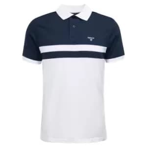 Barbour Mens Bonnington Polo White Large