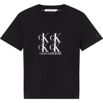 Calvin Klein Jeans Shine Logo T Shirt - BEH BLACK