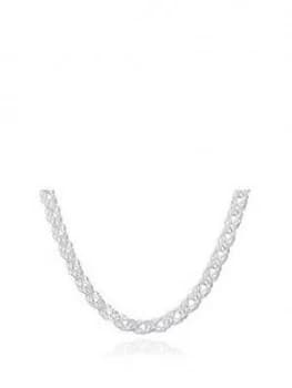 Rachel Jackson London Sterling Silver Choker Style Statement Chevron Curb Necklace