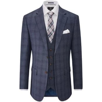 Skopes Minworth Check Suit Jacket - Blue