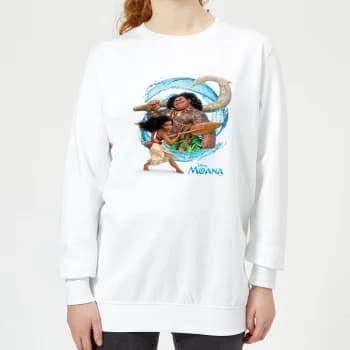 Moana Wave Womens Sweatshirt - White - L