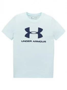 Urban Armor Gear Childrens Sportstyle Logo T-Shirt - Mint Navy