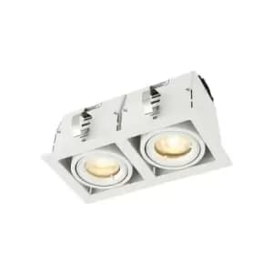Netlighting Garrix LED Twin Tiltable Recessed Light Matt White