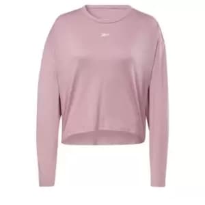 Reebok ACTIVCHILL+COTTON Long-Sleeve Top Womens - Infused Lilac
