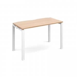 Adapt II Starter Unit Single 1200mm x 600mm - White Frame Beech top