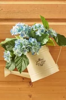 Vintage Half Wall Watering Can Planter