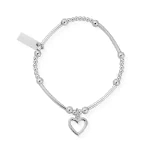 Childrens Cute Mini Open Heart Bracelet CSBCM007