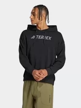 adidas Terrex Terrex Large Logo Hoodie (gender Neutral), Black Size M Men