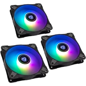 Arctic P12 PWM PST A-RGB 0db Black Triple Fan Pack - 120mm