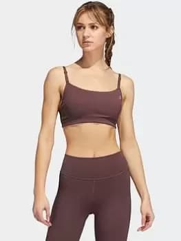 adidas Yoga Studio Light-support Bra, Brown Size M Women