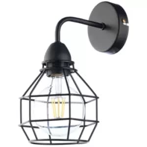 Wall light SPIDER Wire Shade Metal Black