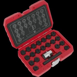 Sealey 22 Piece Locking Wheel Nut Key Set for VAG