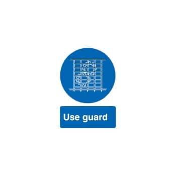 Use Guards Vinyl Sign - 75 X 100MM